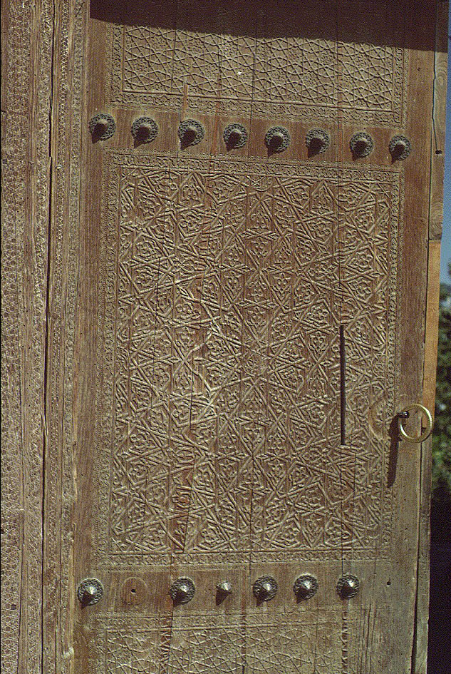 Carved wood door  Bokhara 