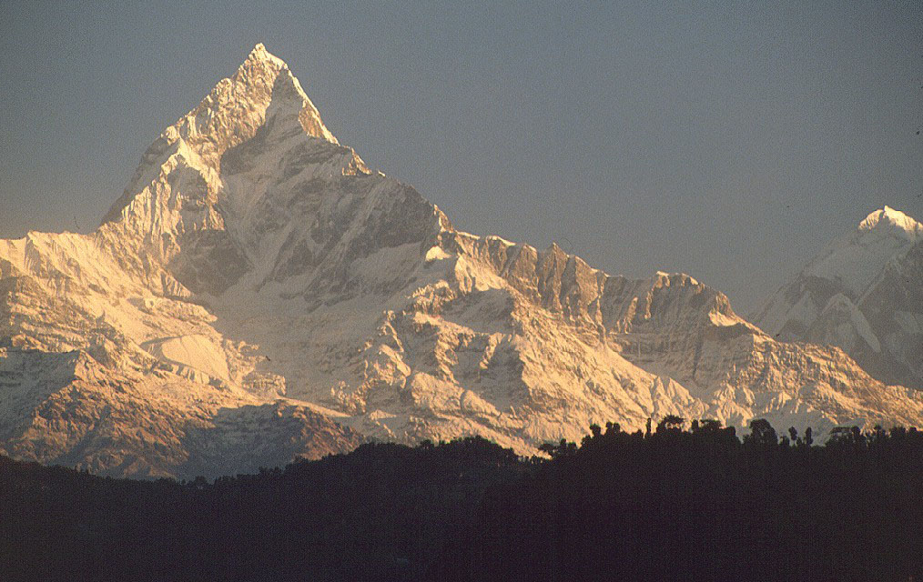 	Machapuchare,  sunset	